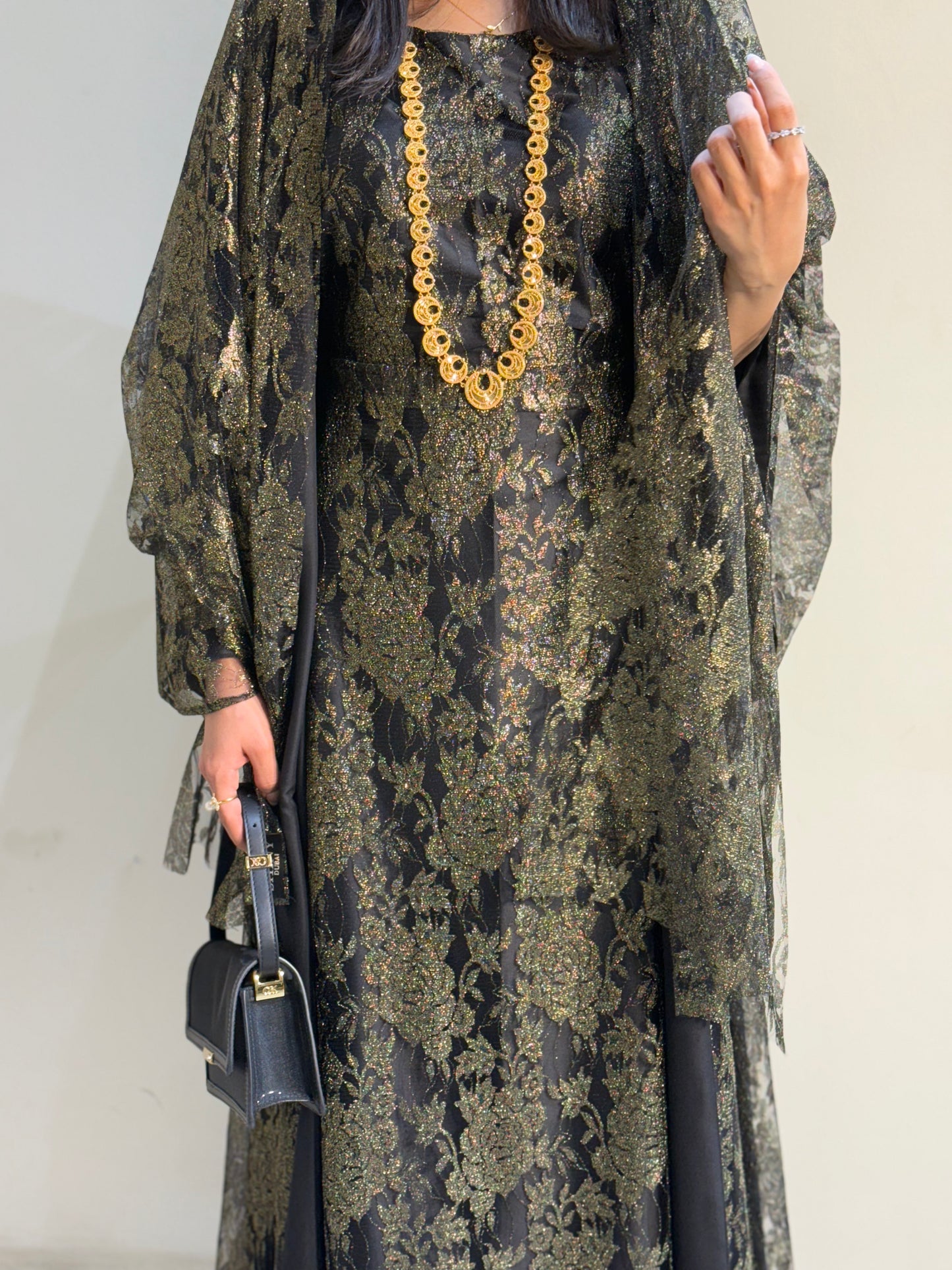 Khoos set abaya ( dress+sheila+abaya)